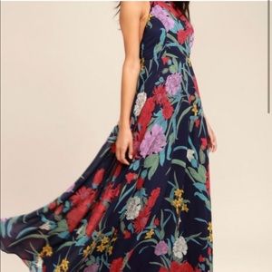Lulu’s A Dream Realized floral backless maxi dress